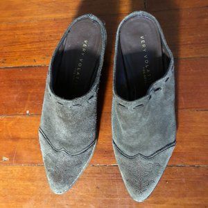 90s Brown Western Leather Mules by Very Volatile